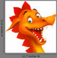 Cute Smiling Happy Dragon Wall Decal