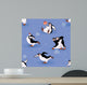 Penguins skating seamless pattern Wall Mural