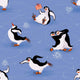 Penguins skating seamless pattern Wall Mural