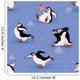 Penguins skating seamless pattern Wall Mural