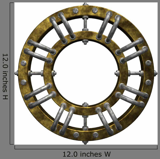 Circular Steampunk Installation Wall Decal