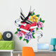 Sparrow Tattoo Wall Mural