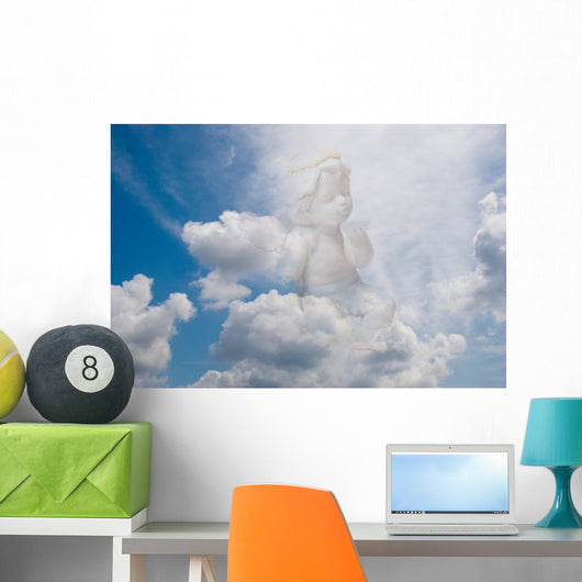 Cherub Kiss Wall Mural