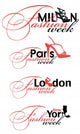 Fashion Week Logo Elements Wall Mural