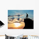 Man on top of mountain Wall Decal