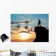 Man on top of mountain Wall Decal