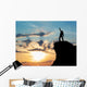 Man on top of mountain Wall Decal
