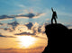 Man on top of mountain Wall Decal