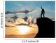 Man on top of mountain Wall Decal