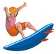 Surfer dude Wall Decal