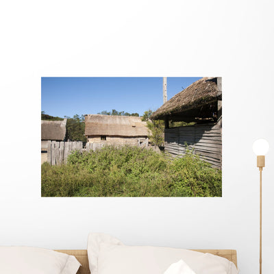 Plimoth Plantation Museum Plymouth Wall Mural shown on a wall
