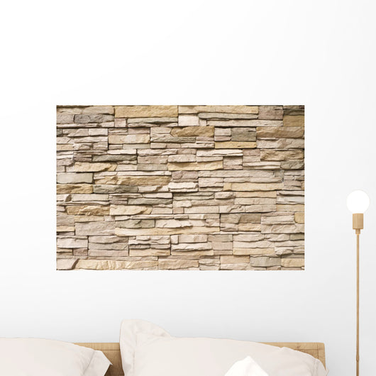 Stacked Stone Wall Background Horizontal Wall Mural