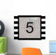 Five - Film Countdown Wall Decal