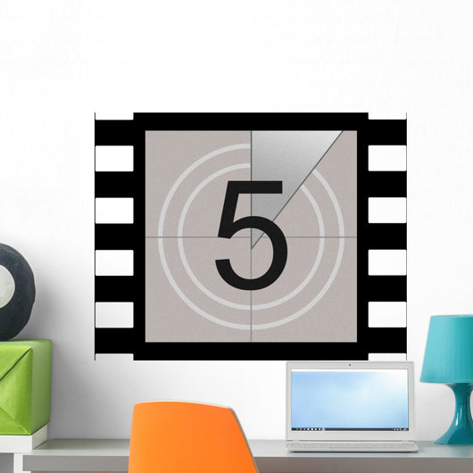 Five - Film Countdown Wall Decal