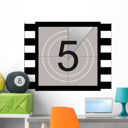 Five - Film Countdown Wall Decal