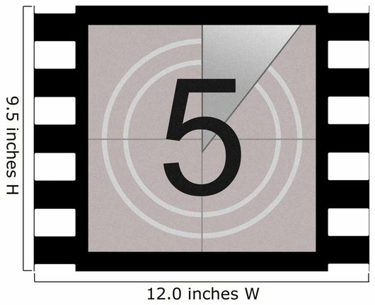 Five - Film Countdown Wall Decal