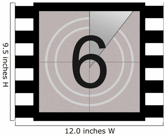 Six - Film Countdown Wall Decal