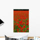 Red Poppy Field Wall Decal