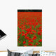 Red Poppy Field Wall Decal