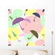Multicoloured Umbrellas Wall Decal