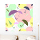 Multicoloured Umbrellas Wall Decal