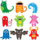 funny cartoon monsters Wall Decal