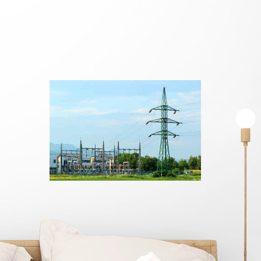 Power Plant Transformers (Wide Shot) Wall Decal