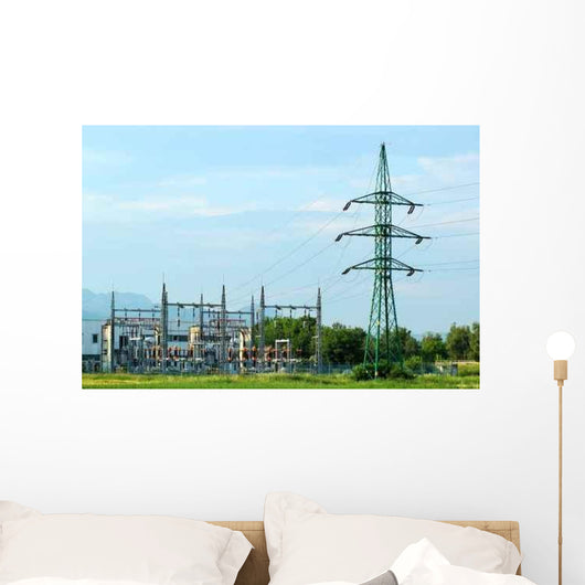 Power Plant Transformers (Wide Shot) Wall Decal