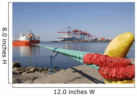 Container Port Scenery with Wall Decal