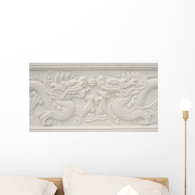 Dragon Wall Mural shown on a wall