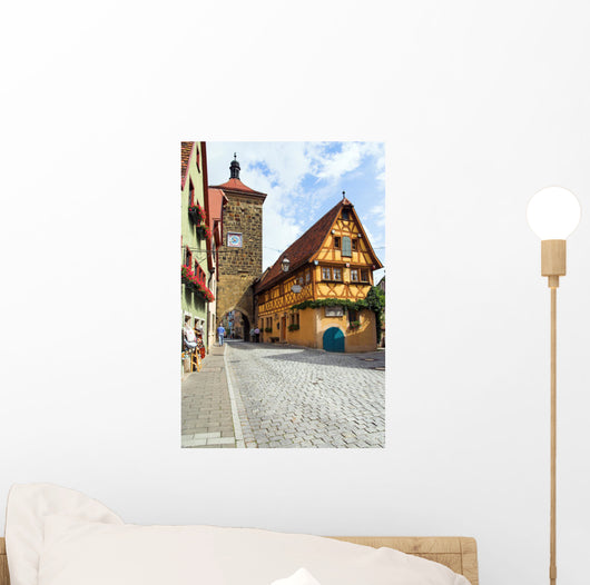 View of Siebers Tower from Spitalgasse, Rothenburg. Wall Mural