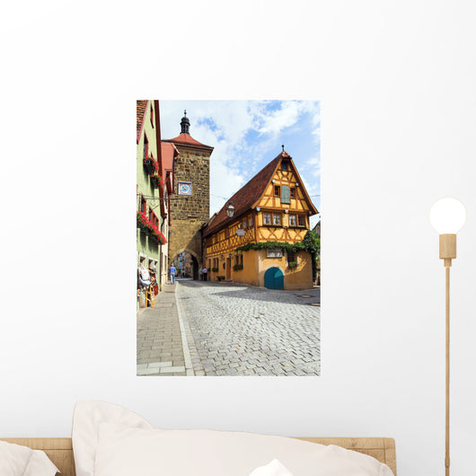 View of Siebers Tower from Spitalgasse, Rothenburg. Wall Mural
