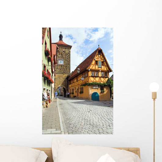 View of Siebers Tower from Spitalgasse, Rothenburg. Wall Mural