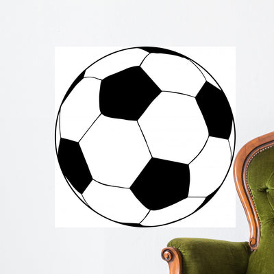 Classic Football Wall Decal shown on a wall