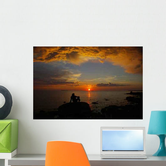 Sunset Lake Wall Decal