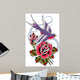 Swallow Rose Tattoo Wall Decal