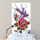 Swallow Rose Tattoo Wall Decal