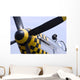 A leather flying helmet atop the cockpit of a P-51 Mustang. Wall Mural