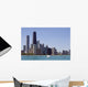 The Chicago skyline seen from Lake Michigan.. Wall Mural