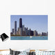 The Chicago skyline seen from Lake Michigan.. Wall Mural