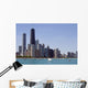 The Chicago skyline seen from Lake Michigan.. Wall Mural