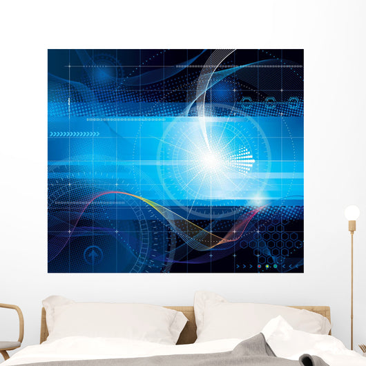 Technology abstract background Wall Mural