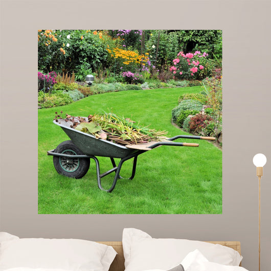 Wheelbarrow with Green Cuttings