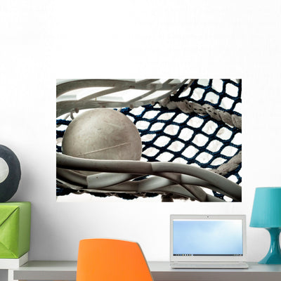 Lacrosse Ball Head shown on a wall