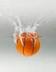 Falling Basketball into Water Wall Decal