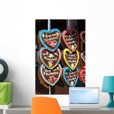 Gingerbread Heart shown on a wall