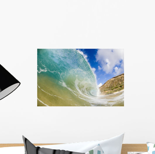 giant breaking wave in hawaii Wall Mural