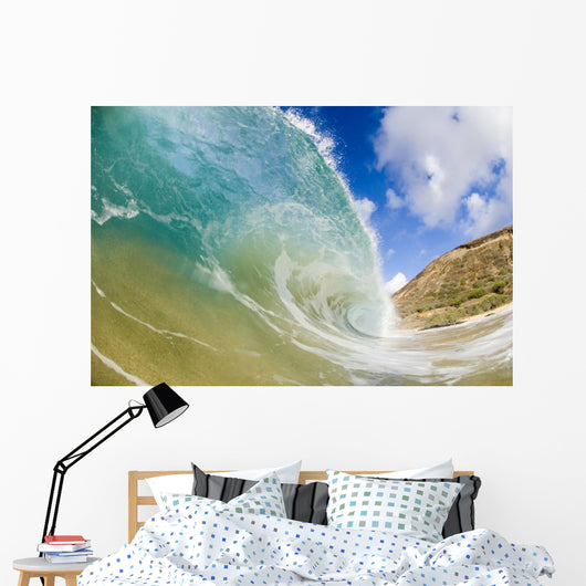giant breaking wave in hawaii Wall Mural