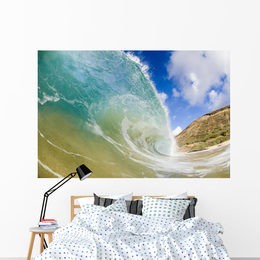 giant breaking wave in hawaii Wall Mural
