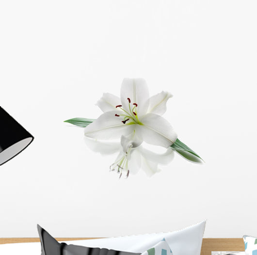 lily flower decal White Lily Flower Wall Decal – Wallmonkeys